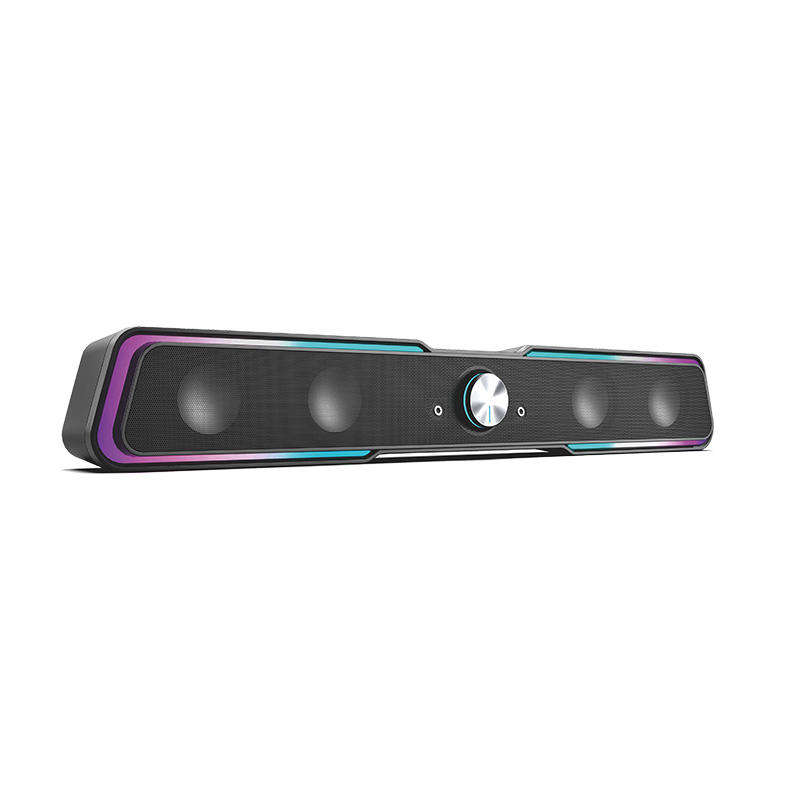 RGB LED Gaming Soundbar Speaker with Stereo Sound for PC Monitor