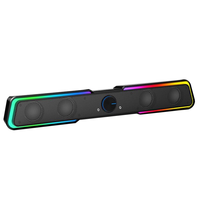 RGB LED Gaming Soundbar Speaker with Stereo Sound for PC Monitor