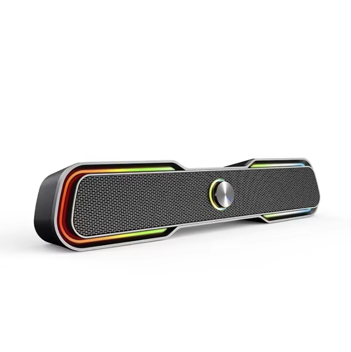 RGB LED Soundbar Gaming Speaker for PC Desktop and Monitor （SP-218）