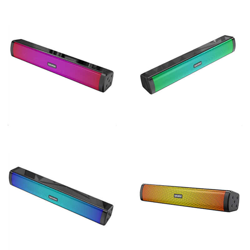 RGB LED Soundbar Speaker for PC Desktop with Colorful Light Effects (SP-6520)