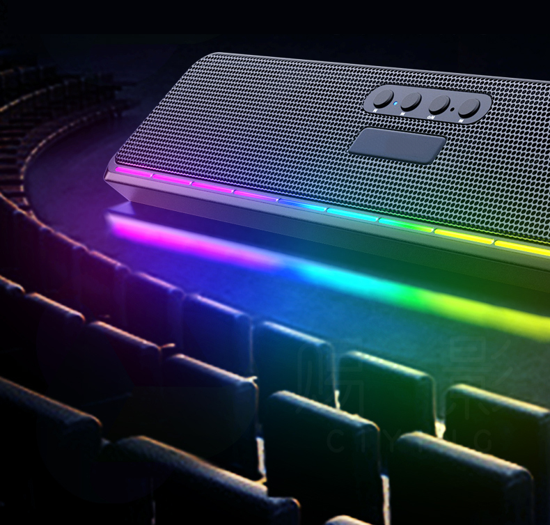 USB powered RGB LED Gaming Soundbar Speaker for Desktop