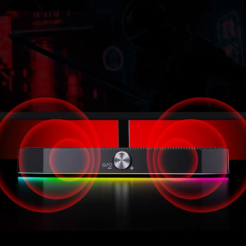 RGB LED Soundbar Gaming Speaker for PC Desktop （SP-5015）