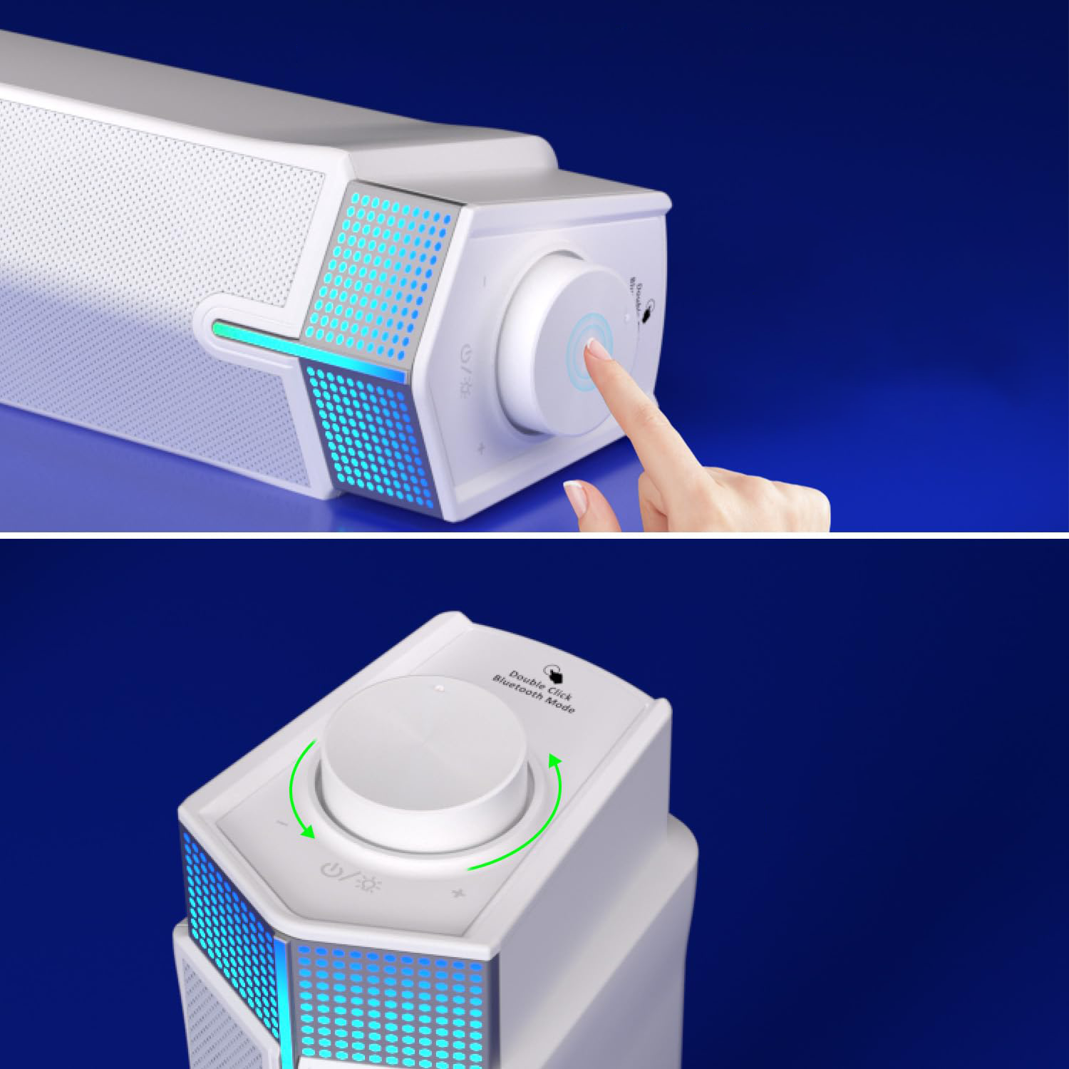 Adjustable（combine and separate）RGB LED Gaming Soundbar Speaker for PC Desktop with USB Connection （SP-5001）