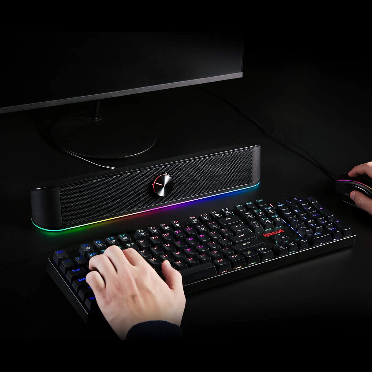 RGB LED Gaming Soundbar Speaker for PC and TV （SP-2163）