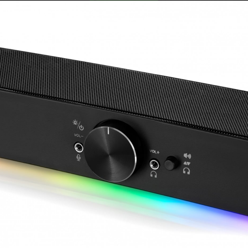 Popular OEM Long Strip Laptop Desktop Audio Woofer USB Wireless Speaker RGB Light Low-cost Big Bass Sound Manufacturers Soundbar （SP-5022）