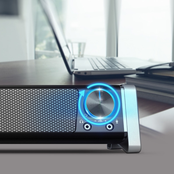 RGB LED Soundbar Speaker with Stereo Sound for PC Desktop （SP-229）