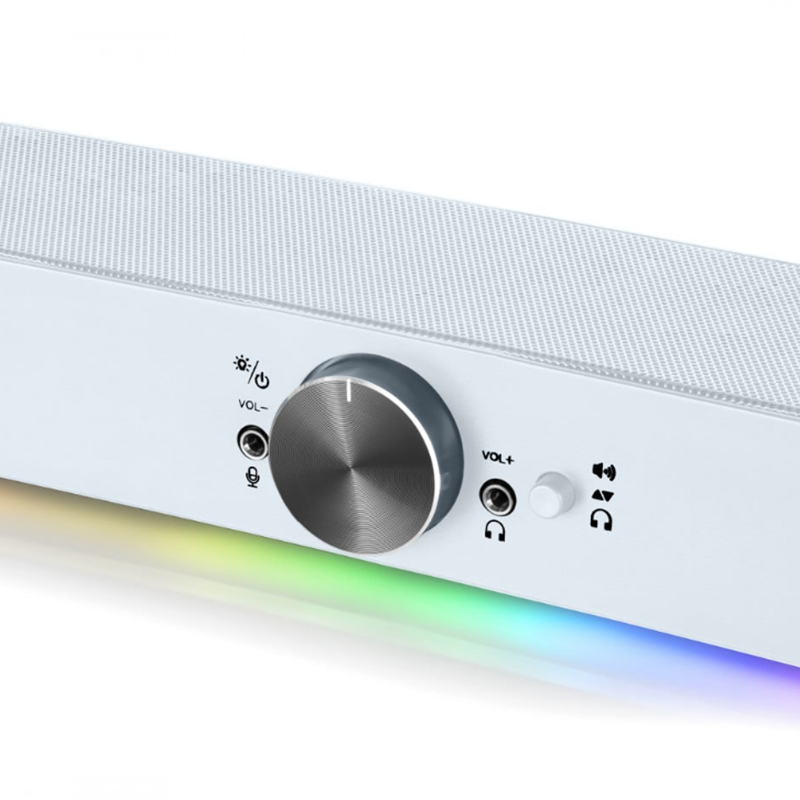 Popular OEM Long Strip Laptop Desktop Audio Woofer USB Wireless Speaker RGB Light Low-cost Big Bass Sound Manufacturers Soundbar （SP-5022）
