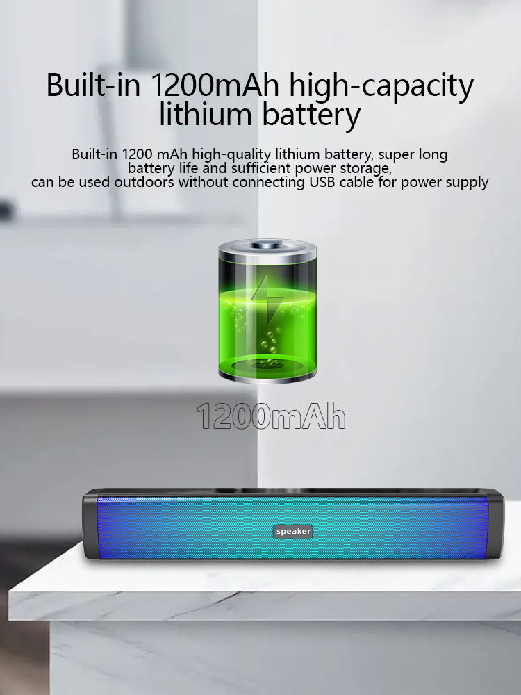 RGB LED Soundbar Speaker for PC Desktop with Colorful Light Effects (SP-6520)