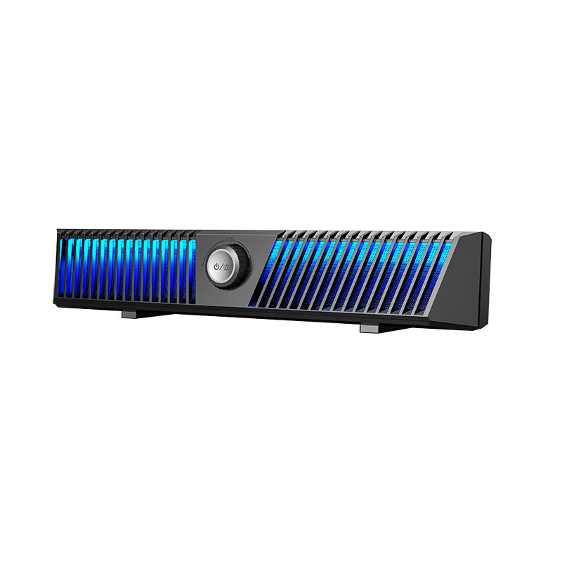 RGB Gaming Soundbar USB Wired Stereo Speaker with Volume Knob for PC & Laptop