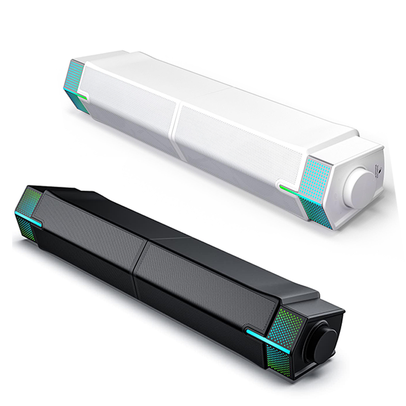 Adjustable（combine and separate）RGB LED Gaming Soundbar Speaker for PC Desktop with USB Connection （SP-5001）