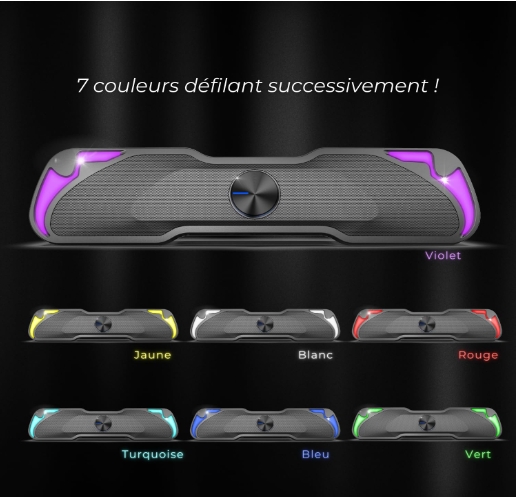 RGB LED Gaming Soundbar Speaker for PC Desktop Monitor