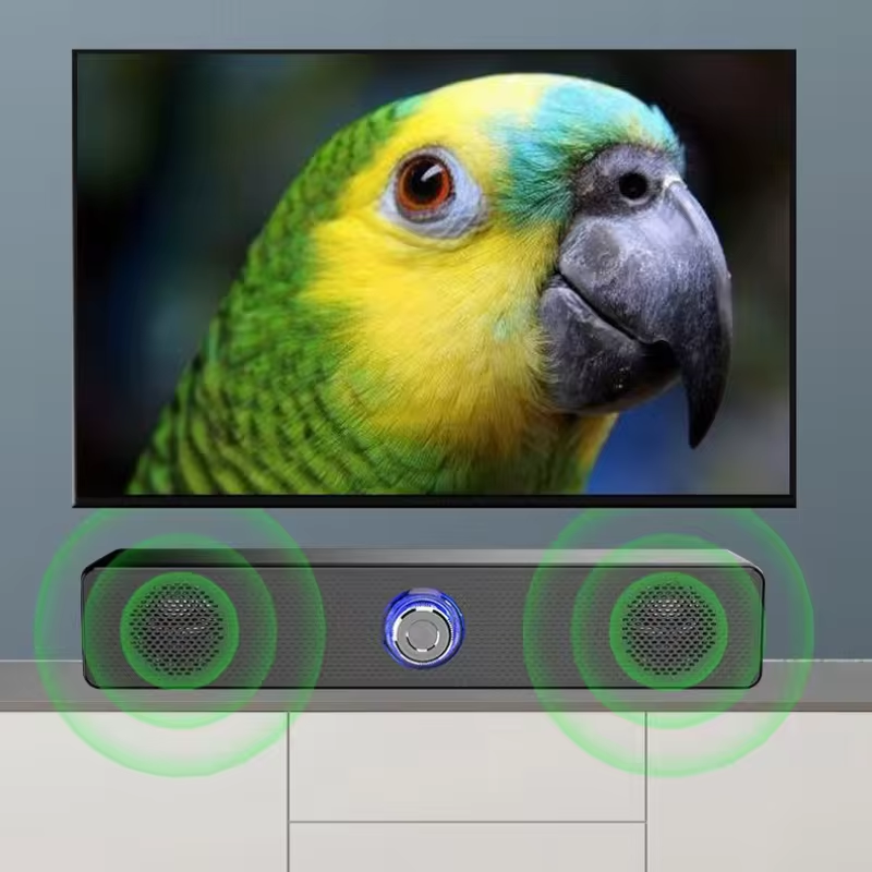 Popular OEM Wholesale Laptop Desktop Audio Woofer USB Computer Stereo Wired Blue Lights Soundbar Speaker Low-cost Manufacturers