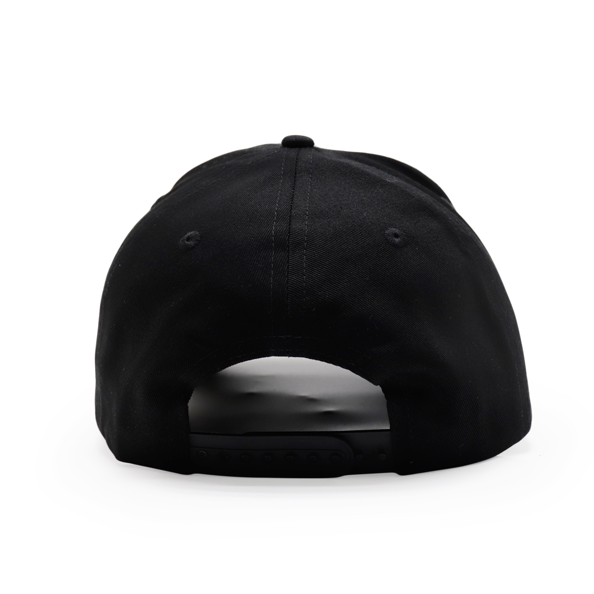 Black Baseball Cap with Silver Fitwell Embroidery and Rhinestone Studs
