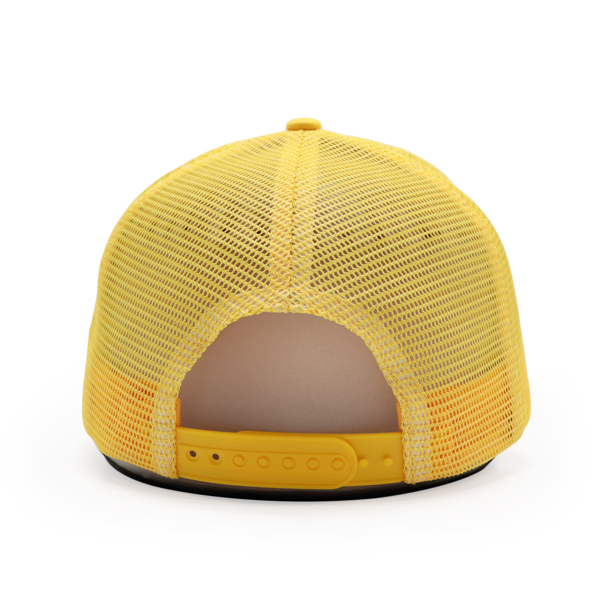 Yellow Paint Splatter 3D Embroidered Rope Trucker Hat Mesh Back Streetwear Cap