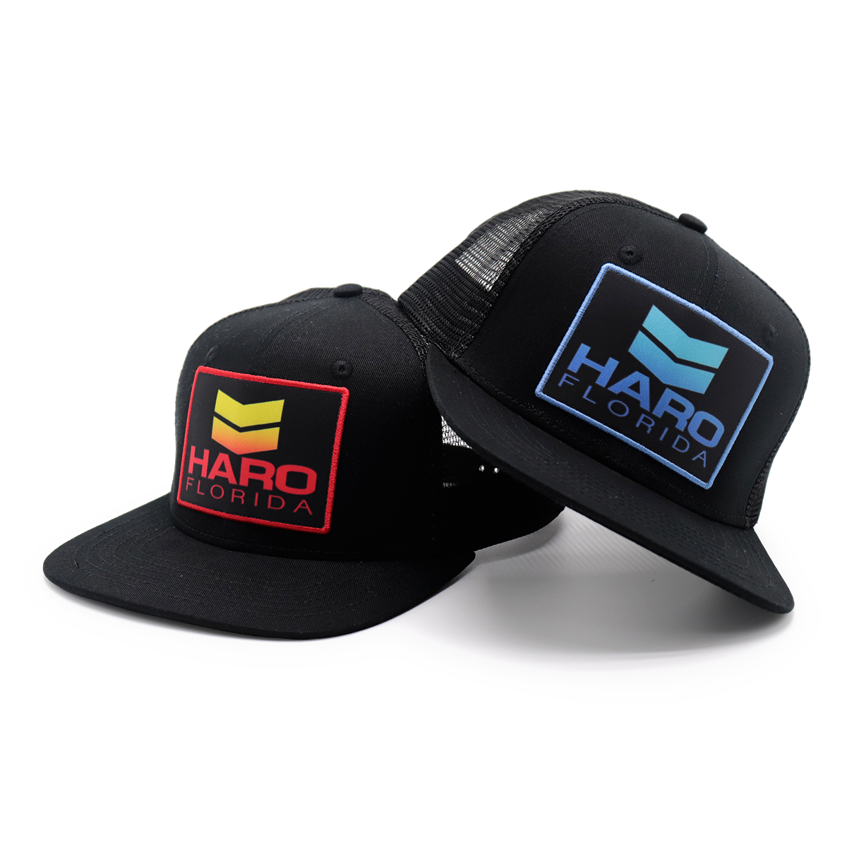 HARO FLORIDA Flat Brim Mesh Trucker Hat – Unisex A