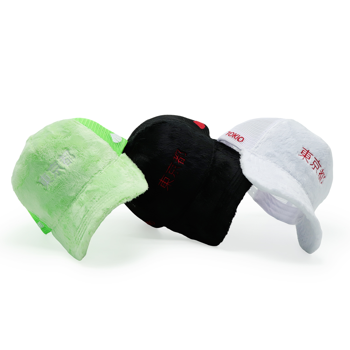 Tokyo Velvet Mesh Trucker Cap – Plush Furry Snapback Hat