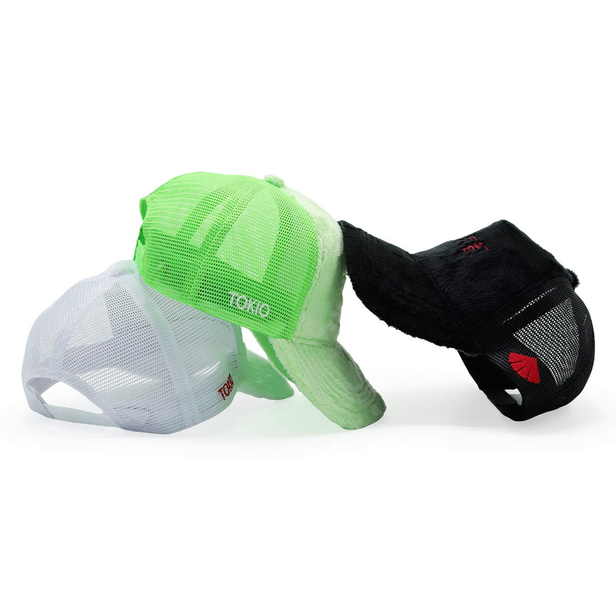 Tokyo Velvet Mesh Trucker Cap – Plush Furry Snapback Hat