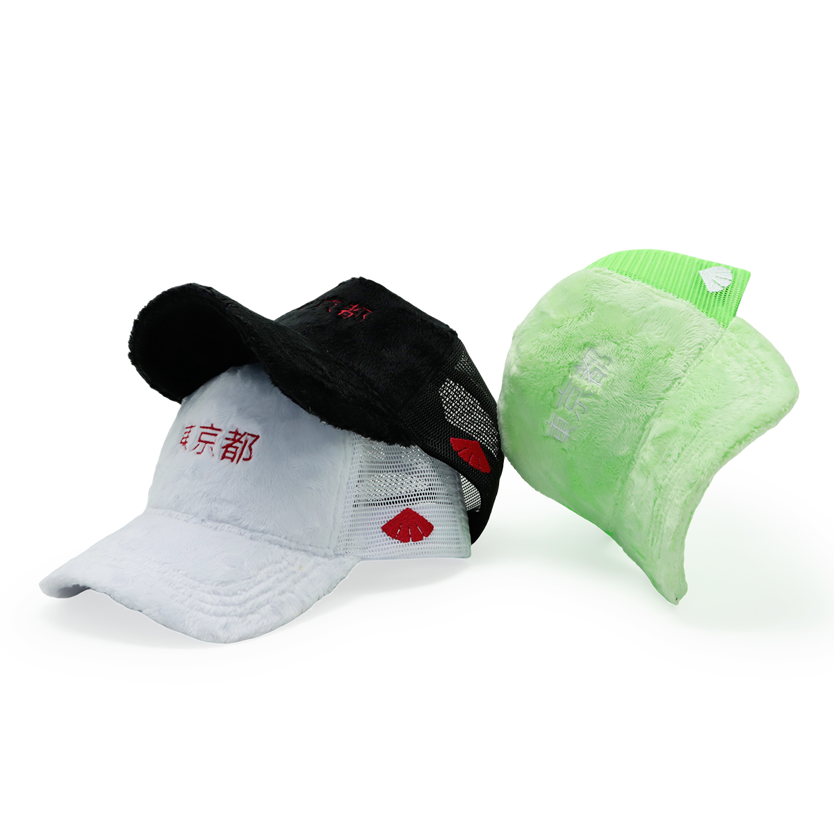 Tokyo Velvet Mesh Trucker Cap – Plush Furry Snapback Hat