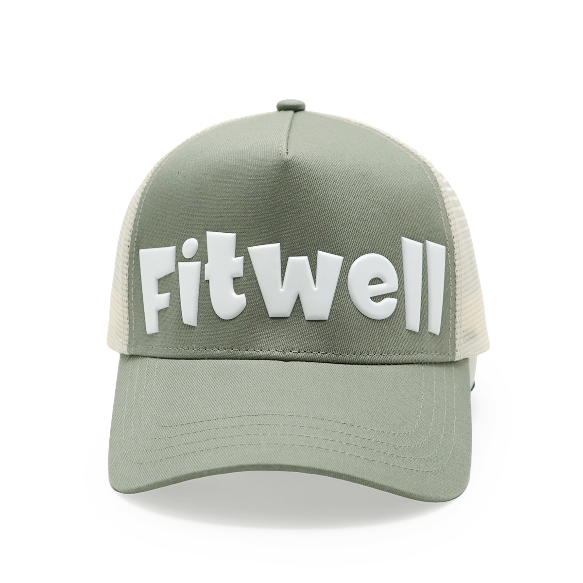 Fitwell High Frequency 3D Logo Trucker Cap, Custom Embossed Mesh Hat, Sports & Casual, Multiple Colors