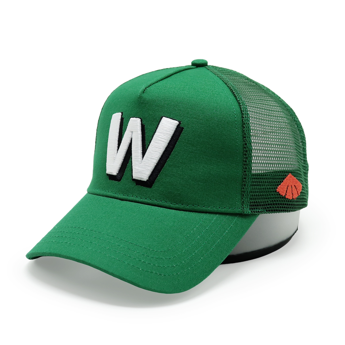 Custom Letter Cotton Trucker Hat – Multi-Color Mesh Back Cap