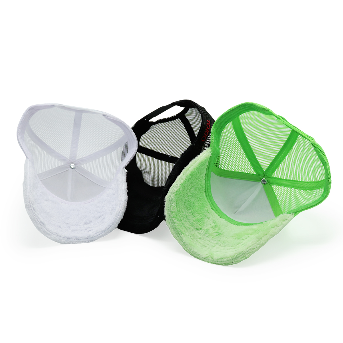 Tokyo Velvet Mesh Trucker Cap – Plush Furry Snapback Hat