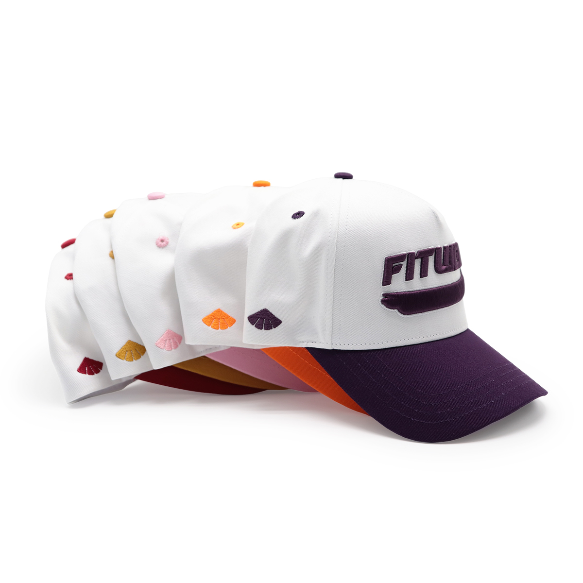 FITWELL Colorblock Baseball Caps – 3D Embroidered Snapback Hats with Contrast Brim