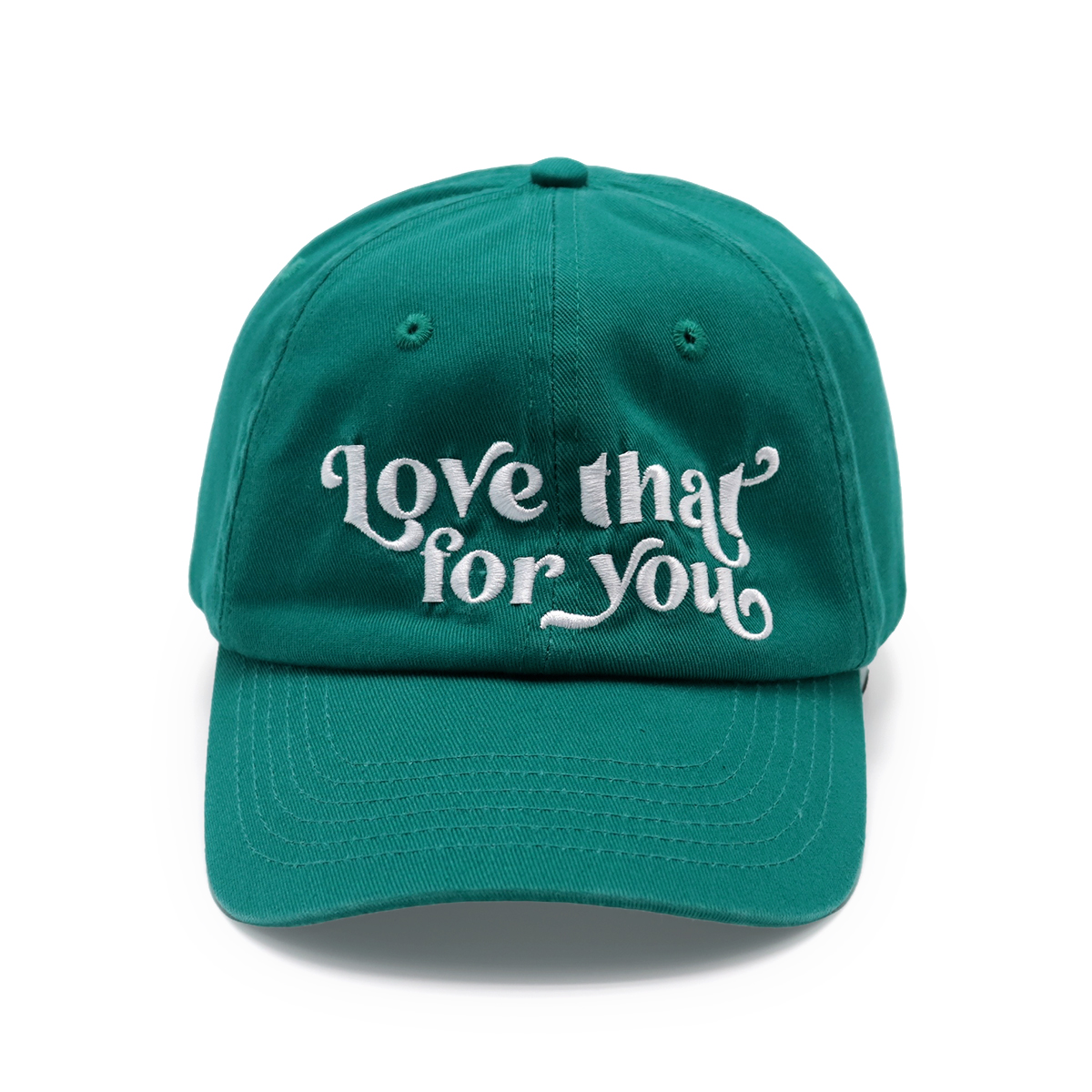“Love That for You” Green Embroidered Dad Cap – Vintage Style Unisex Baseball Hat