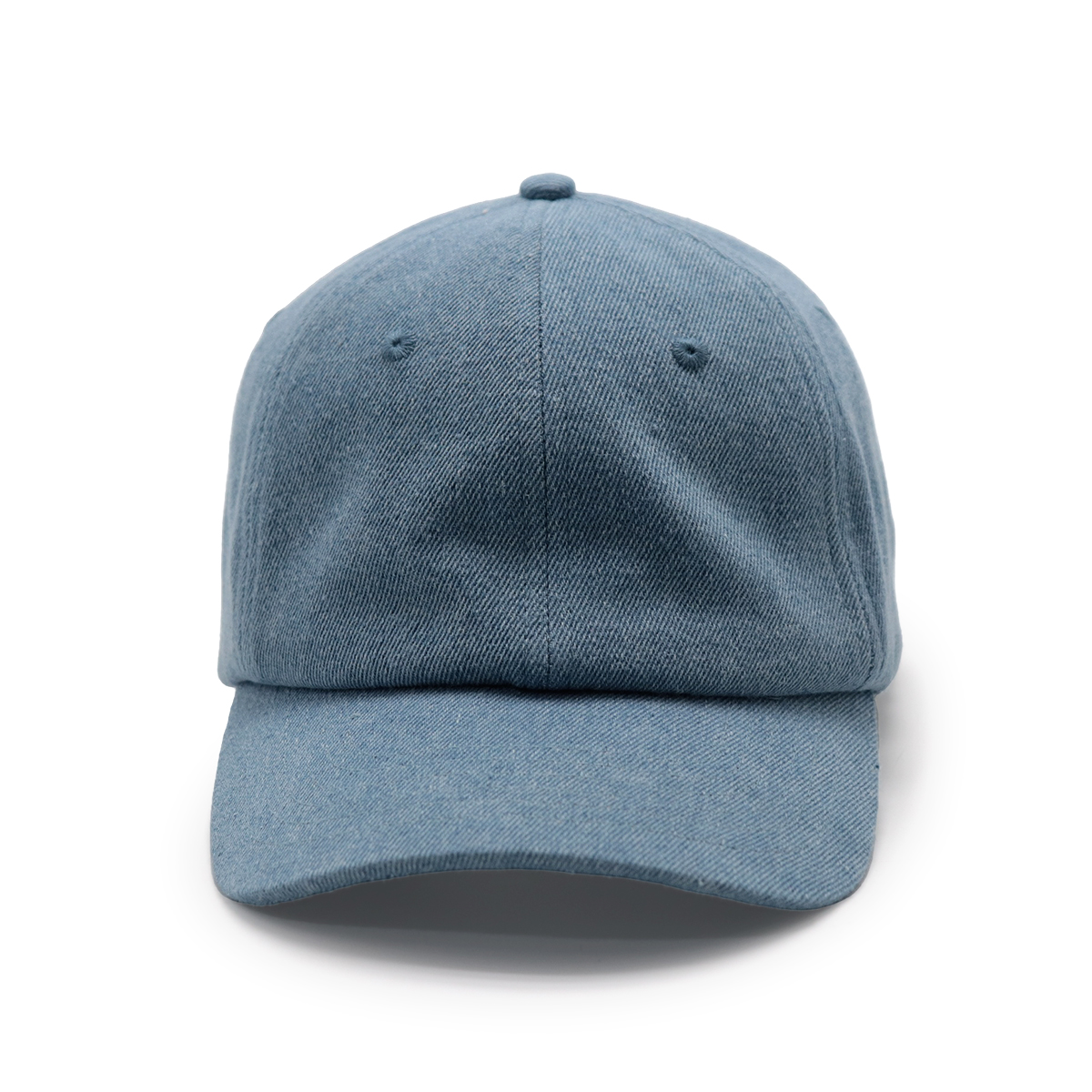 Vintage Washed Denim Baseball Cap – Minimalist Solid Color Adjustable Dad Hat