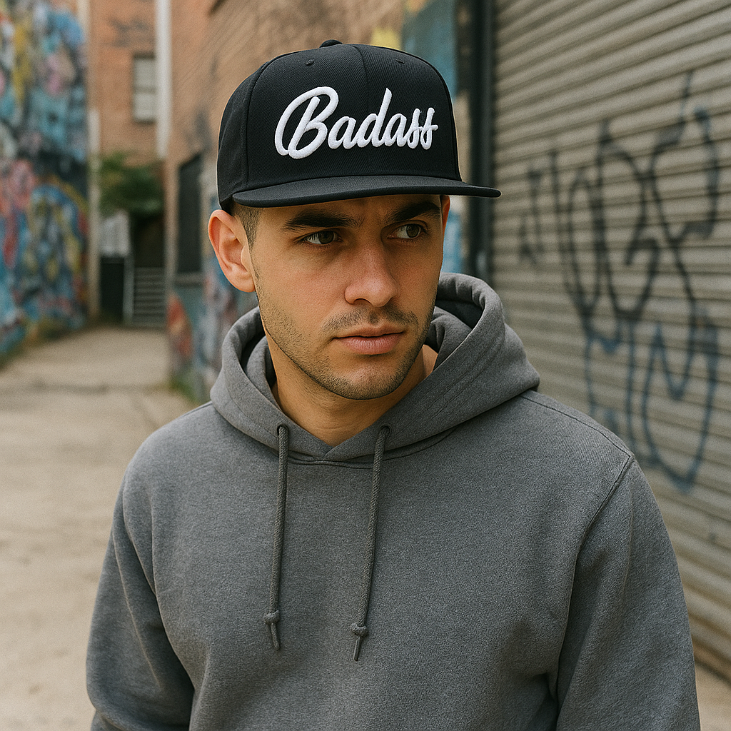 BADASS 3D Embroidered Snapback Hat – Bold Street Style Cap