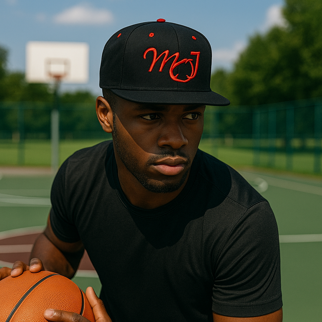 MOJ Red Embroidered Nigeria Flag Snapback Hat
