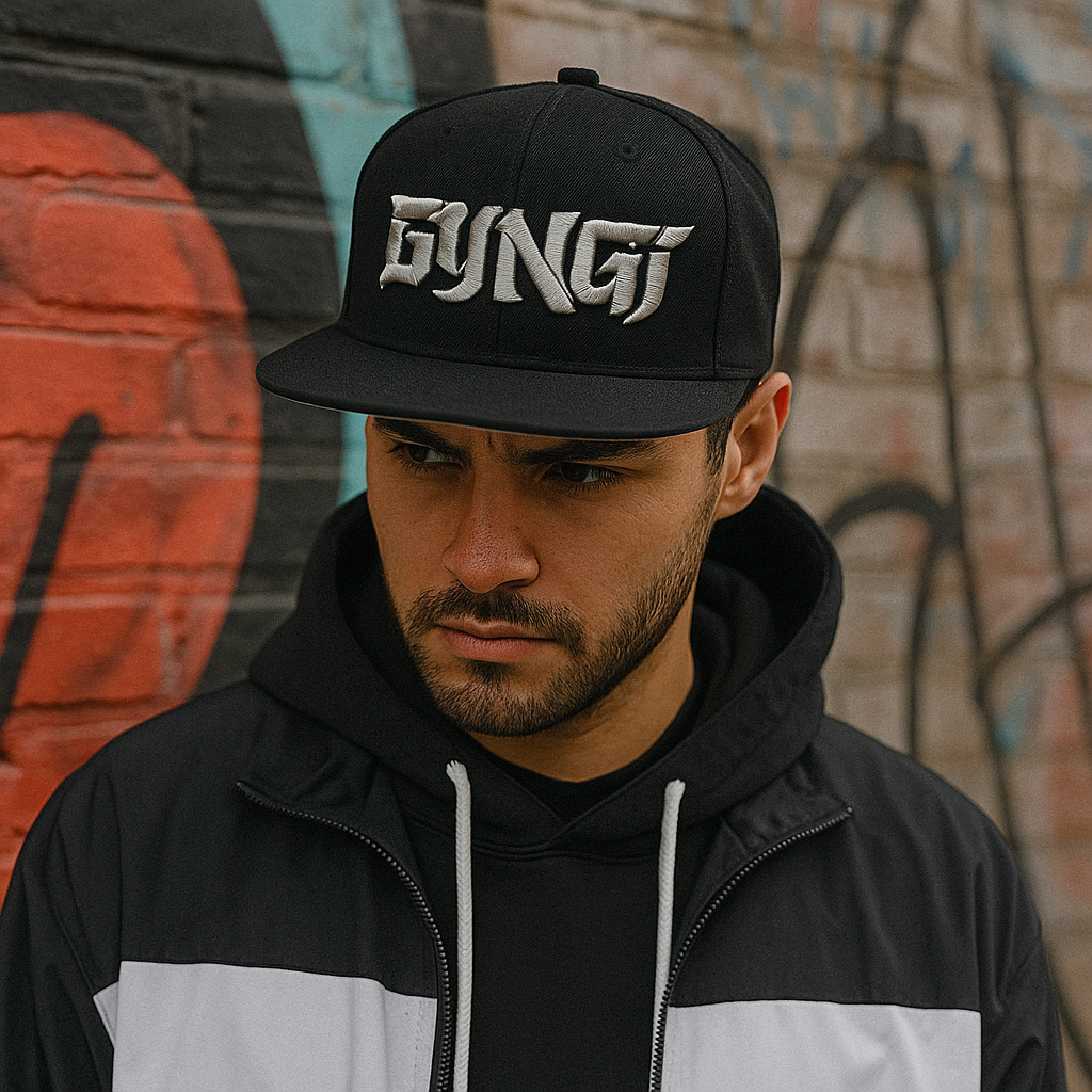 GUNZI Embroidered Urban Snapback Hat – 6 Panel Street Style Cap