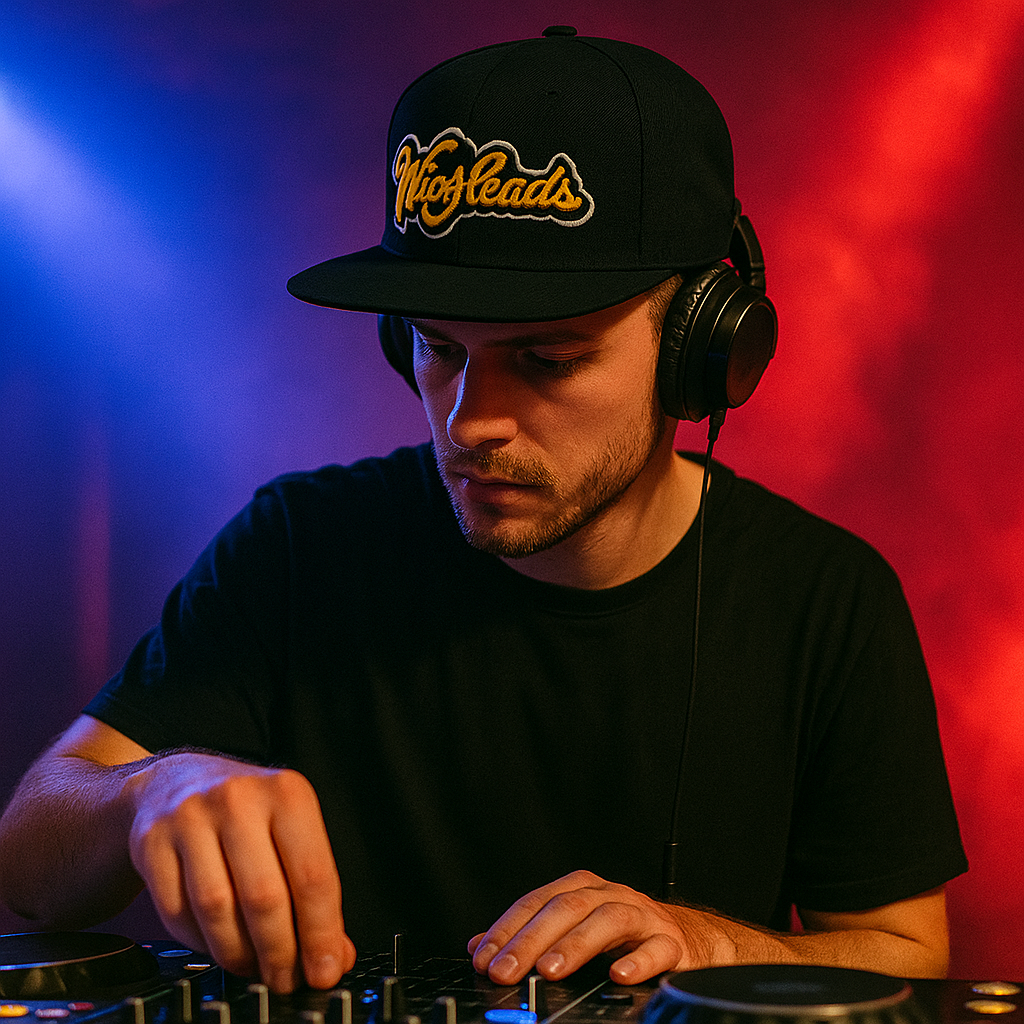 WipHeads Script Logo Flat-Brim Snapback Hat