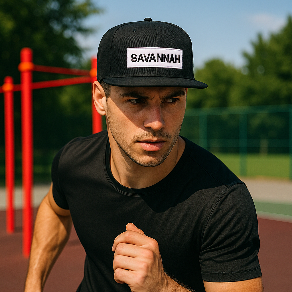 SAVANNAH Georgia Embroidered City Snapback Hat
