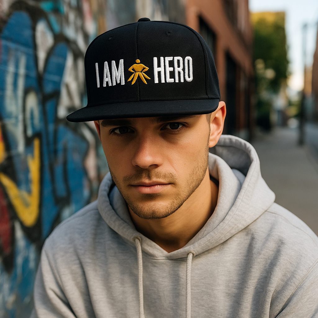 I AM HERO Black Snapback Hat