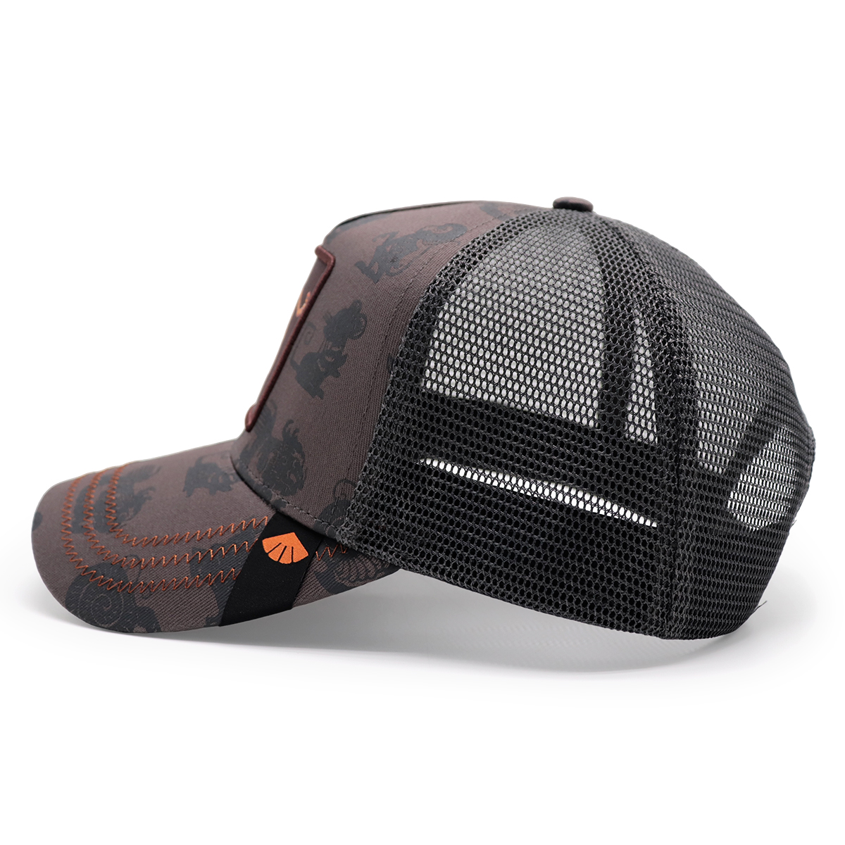 Tiger Patch Trucker Cap – Embroidered Wild Animal Print Baseball Hat for Men and Women