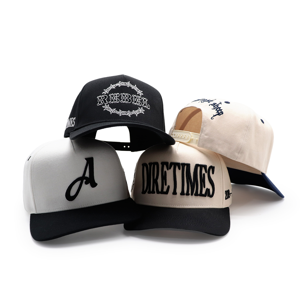 Street Style Embroidered Trucker Caps – Adjustable Hip Hop Snapbacks with Bold Lettering