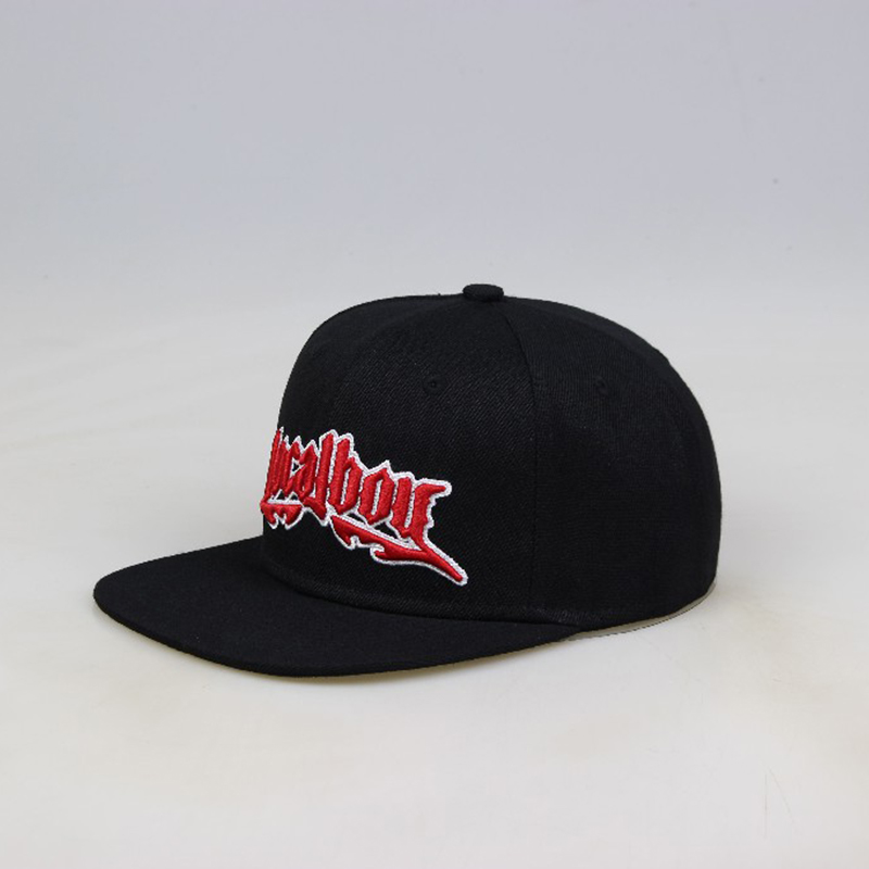LOCALBOY Red 3D Embroidered Snapback Hat