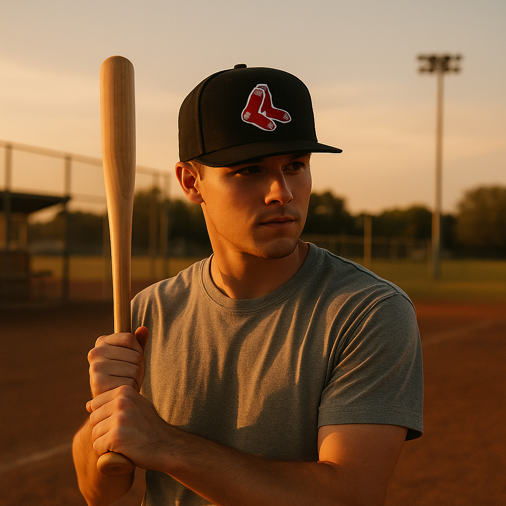 Red Socks Emblem Flat-Brim Snapback Hat