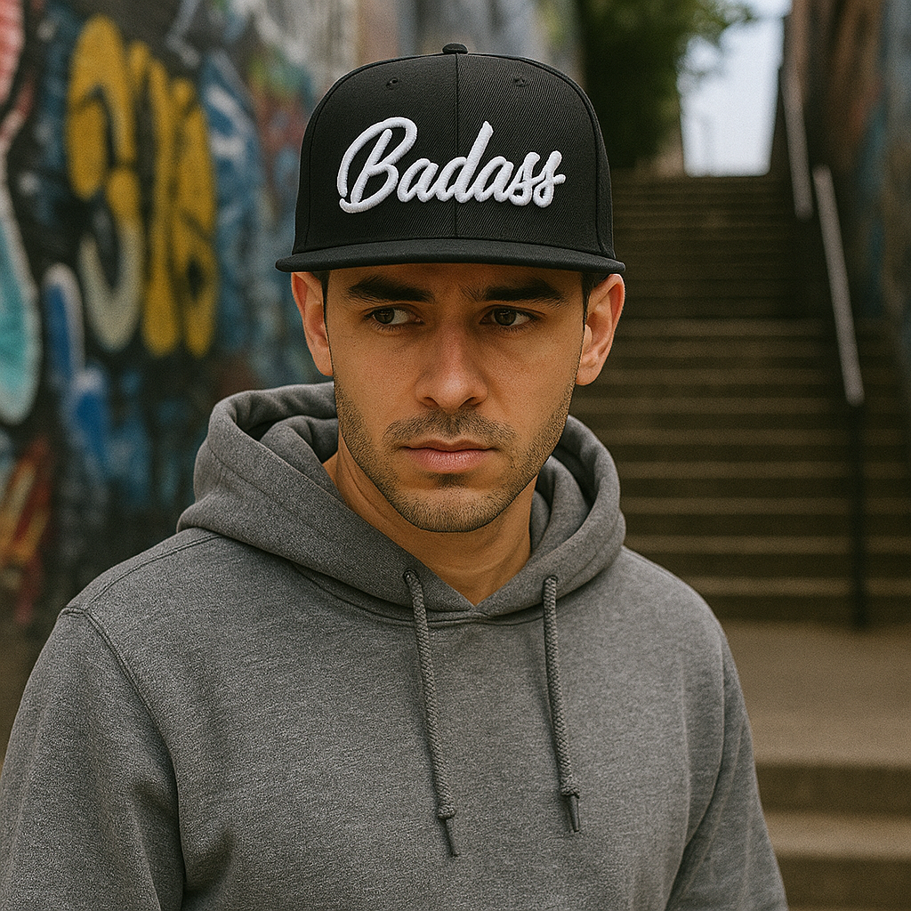 BADASS 3D Embroidered Snapback Hat – Bold Street Style Cap