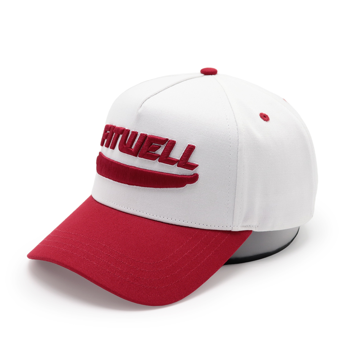 FITWELL Colorblock Baseball Caps – 3D Embroidered Snapback Hats with Contrast Brim