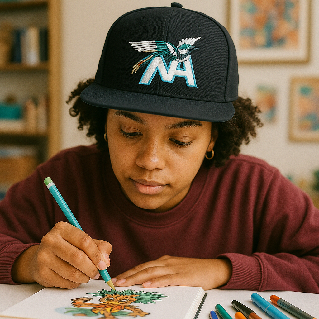 Blue Bird Logo Streetwear Black 6 Panel Custom 3D Embroidered Snapback Hat