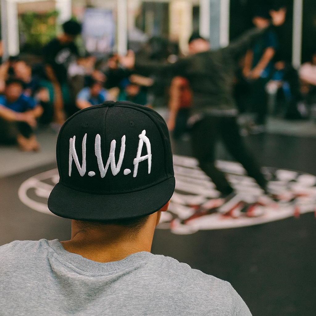 N.W.A Logo Streetwear Black 6 Panel Custom 3D Embroidered Snapback Hat