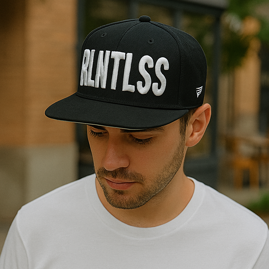 Bold Statement Snapback with Raised Lettering – RLNTLSS Design