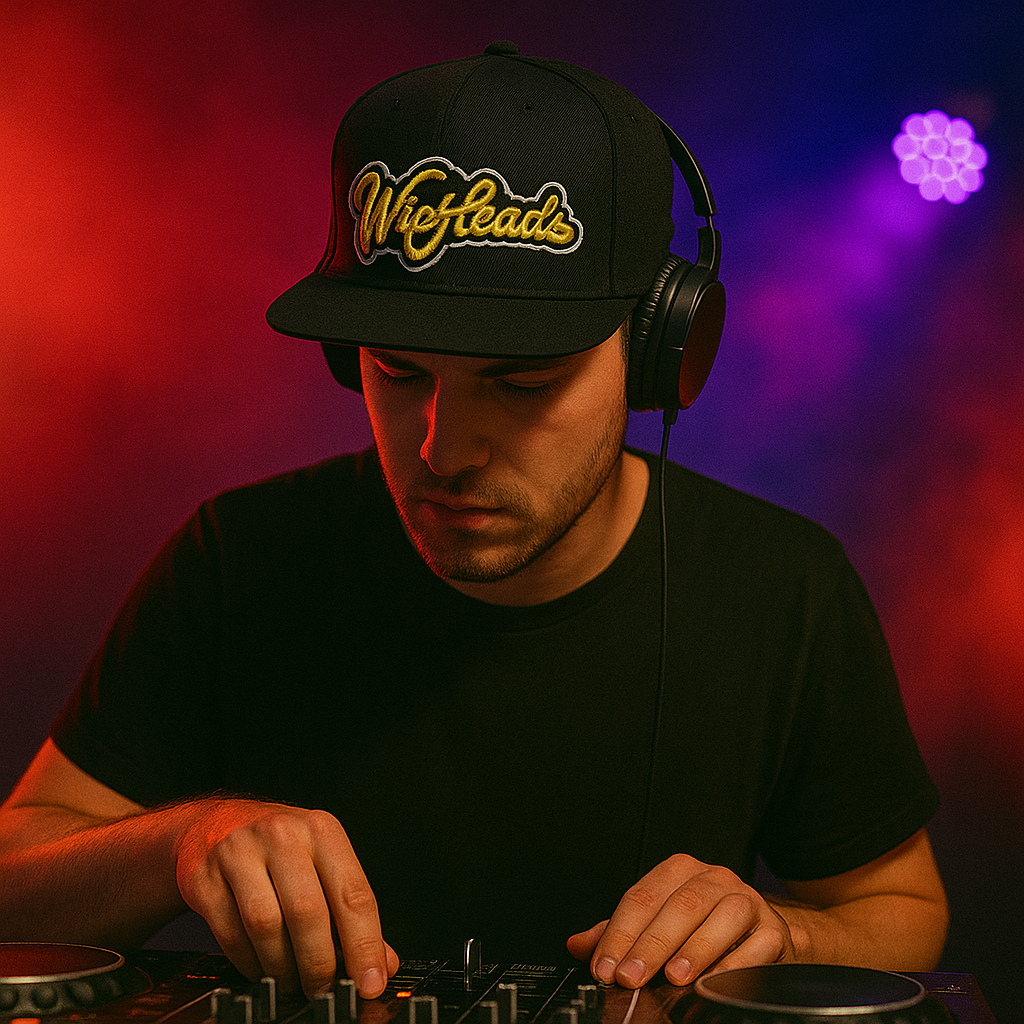 WipHeads Script Logo Flat-Brim Snapback Hat