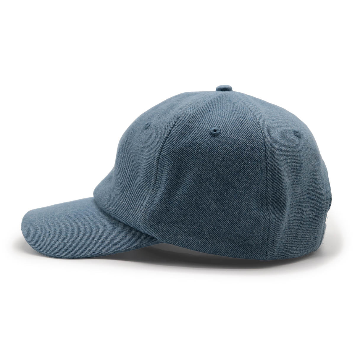 Vintage Washed Denim Baseball Cap – Minimalist Solid Color Adjustable Dad Hat