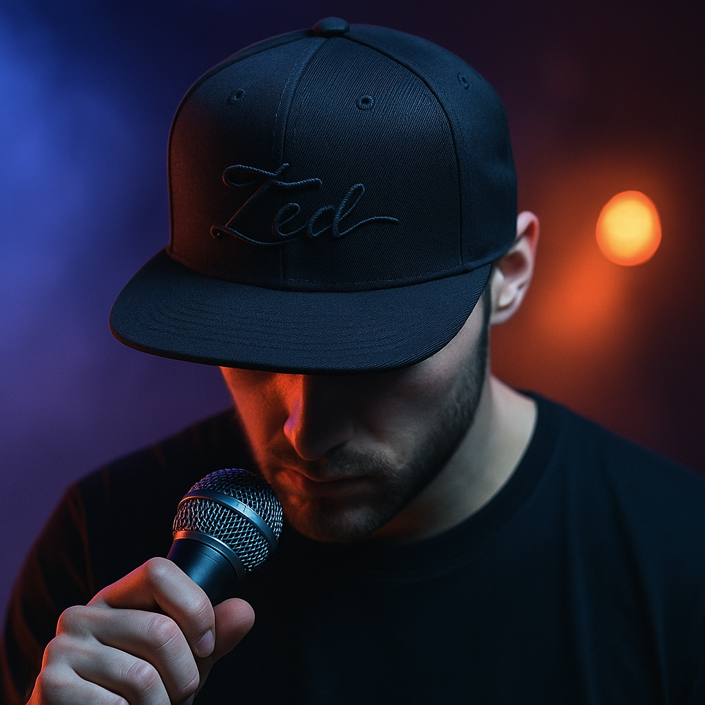 Zed All-Black 3D Embroidered Snapback Hat – Minimalist Street Cap