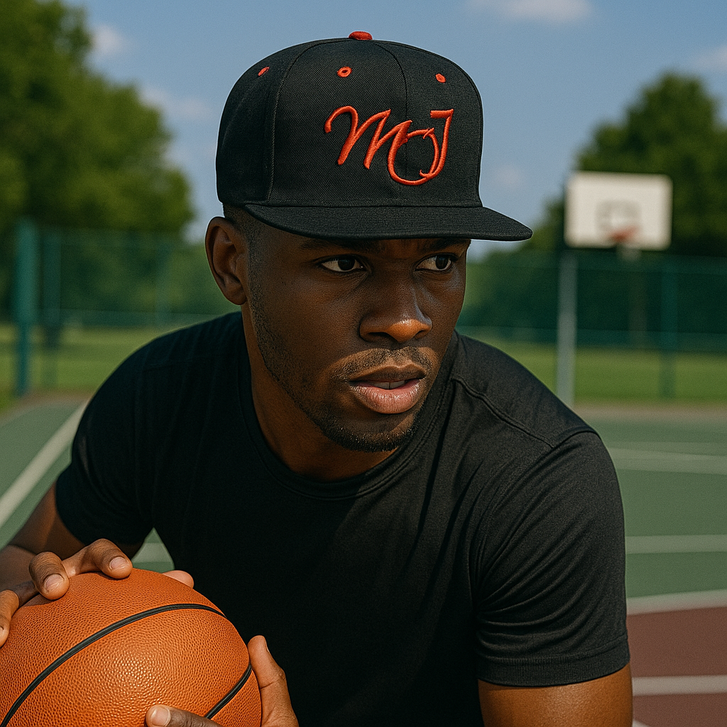 MOJ Red Embroidered Nigeria Flag Snapback Hat