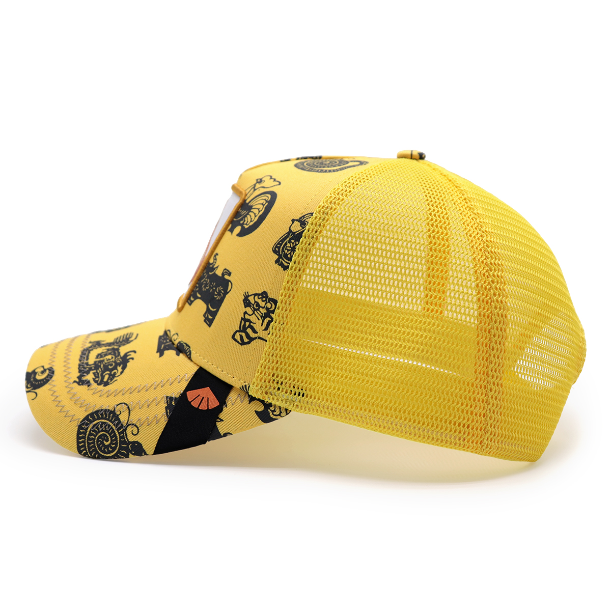 Yellow Cartoon Chicken Trucker Hat – FITWELL Embroidered Animal Mesh Baseball Cap for Men and Women