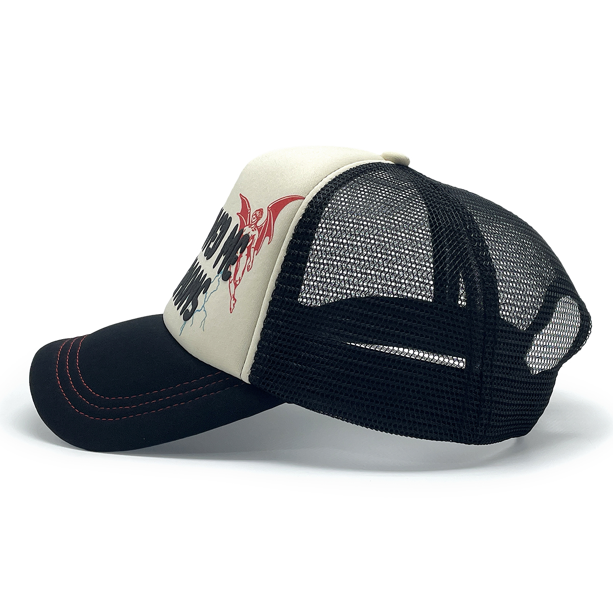 Foam Mesh Back Cap – &quotANGELS SAVED ME FROM DEMONS