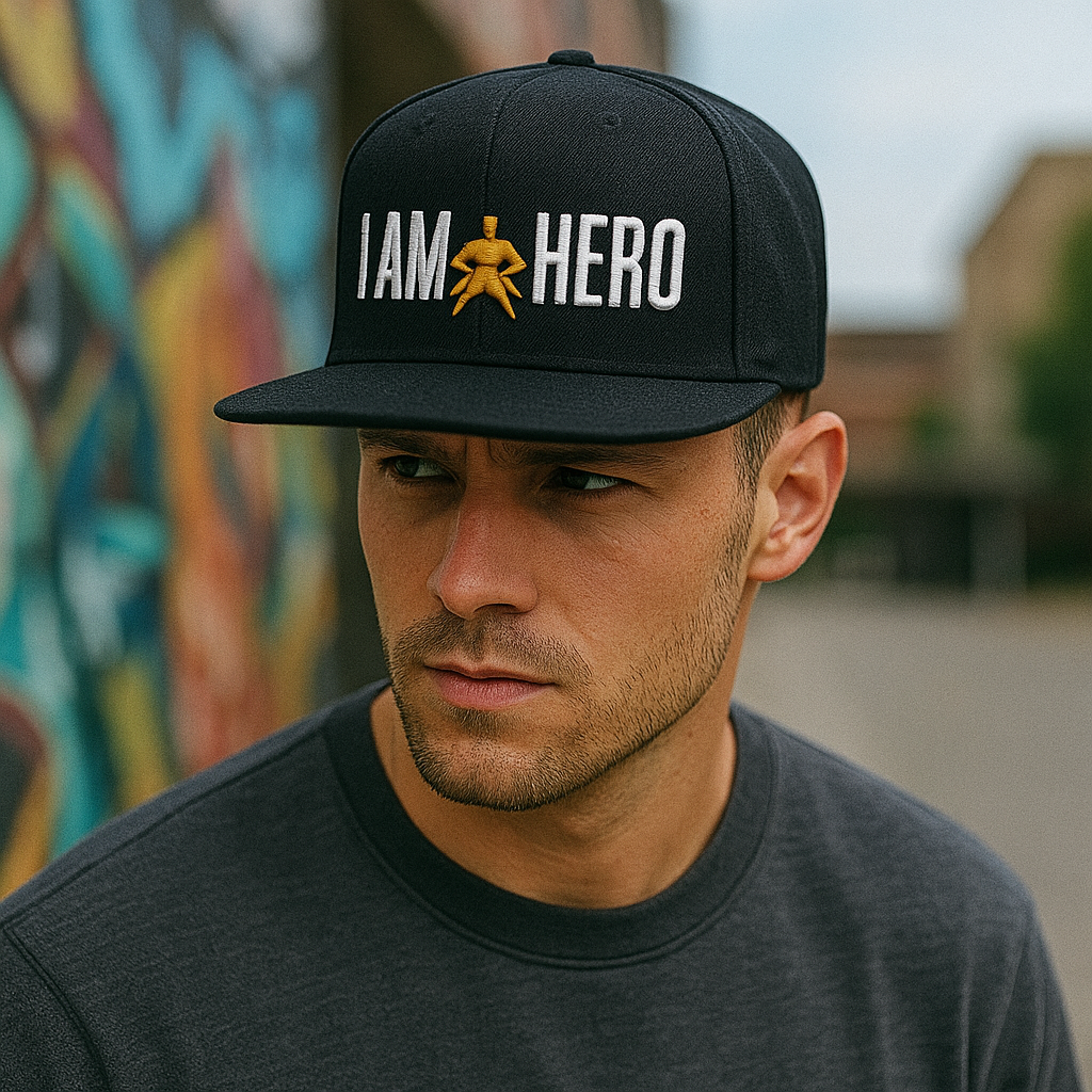 I AM HERO Black Snapback Hat